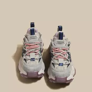 Gu Yunshu European 6CM dad shoes женская нишевая обувь весна и осень 2025 новые туфли женская повседневная спортивная обувь на платформе женская 35