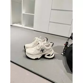 Gu Yunshu Увеличение роста на 7,5 см ~ Cross flower 2025 весенняя повседневная спортивная обувь на платформе кроссовки Daddy shoes кроссовки 35