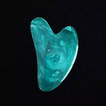 Гуа Ша, массаж всего тела, доска из натуральной смолы, скребковый массажный инструмент 8cm*5cm синий