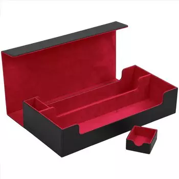 GuaGuar Deck Case Trading Card Case Holds 1100 Cards PU Leather Storage Box Card Case Trading Card Game