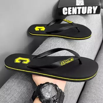 Guangdong flip-flops men s summer wear non-slip and wear-resistant pinch beach shoes men s casual Vietnamese casual sandals 38
