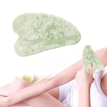 Гуаша массажный натуральный камень нефритовый скребок для лица Гуаша спа массажер для шеи для подтяжки лица удаление морщин красота здоровый инструмент