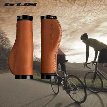 GUB 2 шт. ручки для велосипеда, нескользящие ручки для руля, пылезащитные, из воловьей кожи с фиксацией