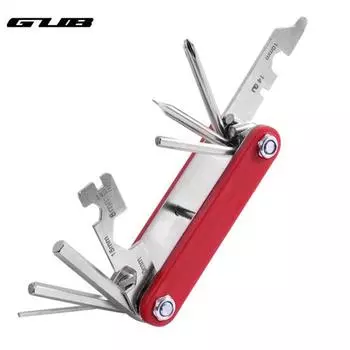 GUB Набор инструментов для ремонта велосипеда Многофункциональный профессиональный аварийный ремонт 13 в 1 Велосипедный складной многофункциональный ключ с рычагом для шин для езды по дороге