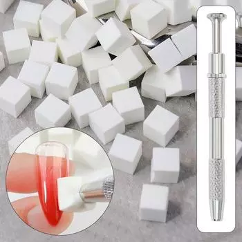 Губка 1 см Мини-блок тофу для маникюра Постепенное изменение Губка для поглаживания Клея Специальный Smudge Blush Маленький квадратный скретч-карандаш