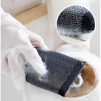 Губка для чистки кухни, прочная проволока из нержавеющей стали, полезные вещи для чистки и обеззараживания кухни B-6PCS