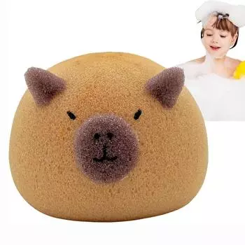 Губка для купания, шарик-губка для душа, шарик-губка для взрослых мальчиков и девочек, декоративная, симпатичная форма, шарик-губка, для умывания лица, One Size