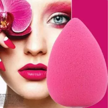 Губка для макияжа, блендер, растушевка, пуховка, гладкая красота 2pcs розовый