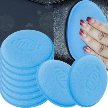 Губка для мытья автомобиля, круглая, гофрированная, для полировки и чистки, губка для аппликатора из высокоплотной пены, инструменты для ухода за автомобилем