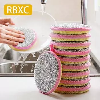 Губка для мытья посуды двусторонняя 3pcs