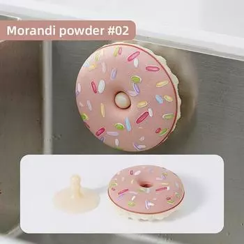 Губка для мытья посуды с присоской, не царапающая губка для пончиков, набор с присоской, быстрый слив, щетка для мытья посуды для кухни жёлтый