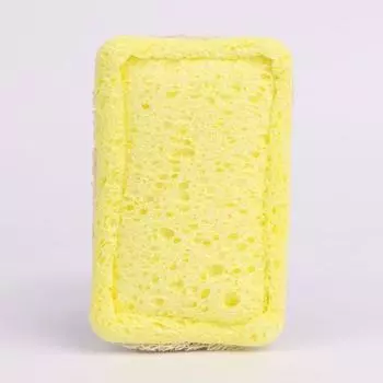 Губка для мытья посуды, щетка-люфа, щетки для мытья посуды из хлопка и древесной целлюлозы, кухонные принадлежности жёлтый