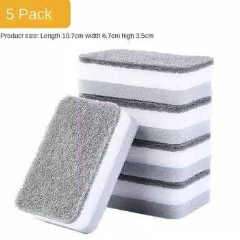 Губка для мытья посуды волшебная салфетка кухонная двухсторонняя чистящая щетка для кастрюль посуда артефакт хозяйственные принадлежности губка блок