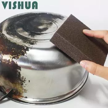 Губка для песка VISHUA King Kong Протрите кухонные чистящие средства Мойте кастрюлю, промойте губку с удаленной ржавчиной Щетка для чистки дома 1pcs