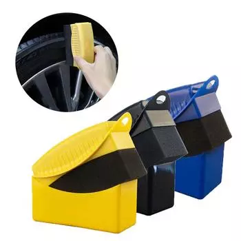 Губка для полировки колес автомобиля, щетка с воском и крышкой, чистка шин, аппликатор для контурной повязки, инструмент, аксессуары для деталей автомобиля
