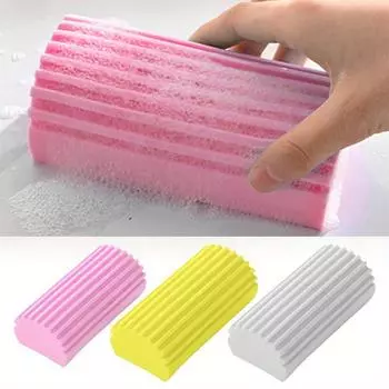 Губка для пыли, губка-ластик, многоразовая губка для влажной пыли. Домашняя чистка жалюзи, стекла, плинтусов, радиаторов, пазов для оконных направляющих. 1pc жёлтый