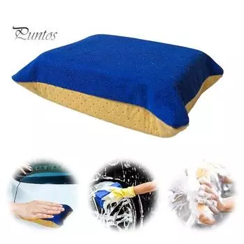 Губка для размораживания лобового стекла Компактная портативная, не оставляющая царапин, суперабсорбирующая губка для размораживания окон Очиститель лобового стекла автомобиля 1pc синий