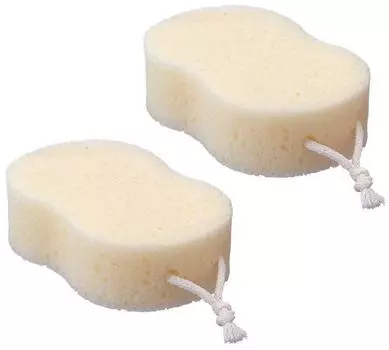 Губка для тела Marna Soft Soft Sponge x 2 Сделано в Подвесная губка для тела для ванны (Белый / Япония) (Пенится / Не вызывает раздражения кожи)
