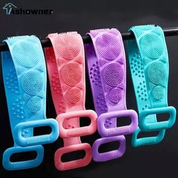 Губка для тела, силиконовые щетки, банные полотенца, скребок для тела, пилинг спины, массажный душ, расширенный скруббер, щетки для очистки кожи