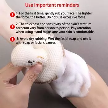 Губка для умывания лица с рисунком Щетка для ухода за кожей Инструмент для глубокого очищения кожи Style A