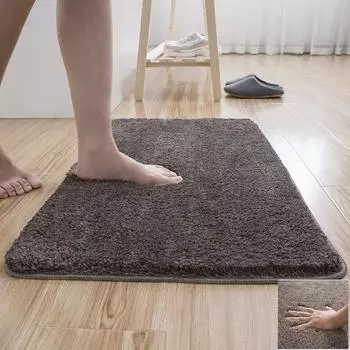 Губка для ванной комнаты Кашемировый утолщенный коврик для ванной Нескользящие ковры для умывальника Коврик для пола в ванной Коврик для двери в душевую Пена с эффектом памяти 3D Коврик 400mm*600mm серый