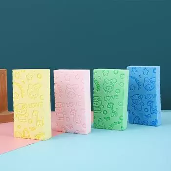 Губка для ванны, детское полотенце для ванны, артефакт в виде детской пыли, хлопковая детская грязь для ванны с героями мультфильмов синий