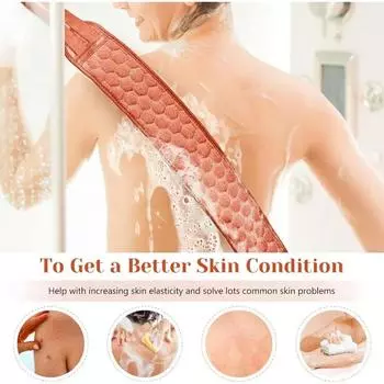 Губка для ванны, скраб для спины с ручками, двухстороннее отшелушивающее средство для спины, скраб-полотенце, скрабирующие полотенца для спины, банные полотенца, банный инструмент