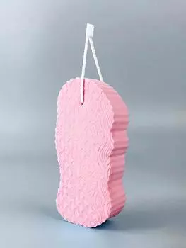 Губка для ванны, супер мягкая 3D мультяшная рельефная волшебная губка для ванны розовый