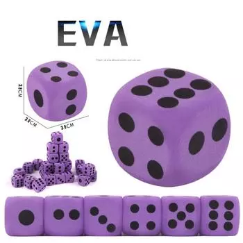 Губка губка твердые игральные кости мягкие 3.8 см точечные игральные кости развивающая игрушка пенопластовые точечные игральные кости игральные кости 3.8cm
