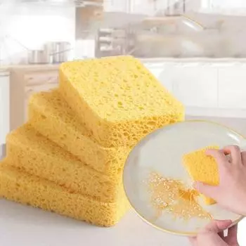 Губка из древесной массы, кухонная губка для мытья посуды, инструменты для чистки ванной комнаты, средство для мытья посуды, бытовые кухонные гаджеты
