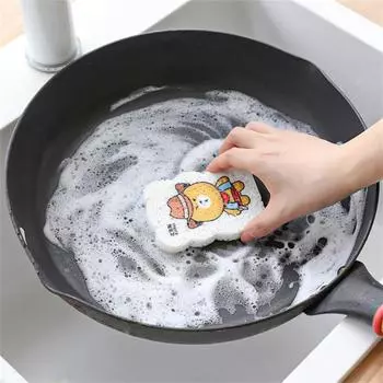 Губка из хлопка и древесной массы, кухонная мочалка, губки для мытья посуды, тряпка, спрессованная хлопковая древесная масса, кухонные полотенца, чистящие средства для кастрюль