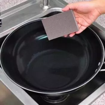 Губка из карбида кремния для кухни, ванной комнаты, чистящая щетка, инструмент для удаления ржавчины с наждаком Thick Style