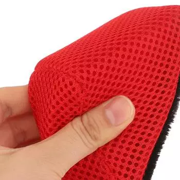 Губка Scrub Ninja Wedge черного/желтого/красного цвета отлично подходит для чистки кожи, пластика, резины и винила as the picture