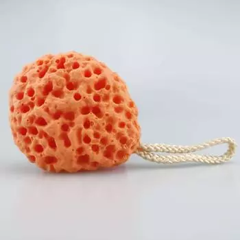 Губки для душа с шариком для ванны из сотовой губки для очистки отшелушивающей губки для тела One Size оранжевый