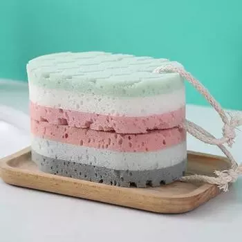 Губки-скрабы, впитывающие воду, быстросохнущие, глубокая очистка, 3 цвета, чистящая губка из люфы для дома зелёный
