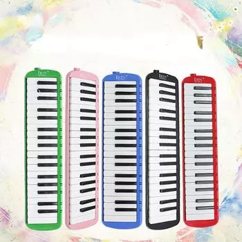 Губная гармошка для начинающих, 37 клавиш, для занятий в классе, многоцветные дополнительные инструменты красный