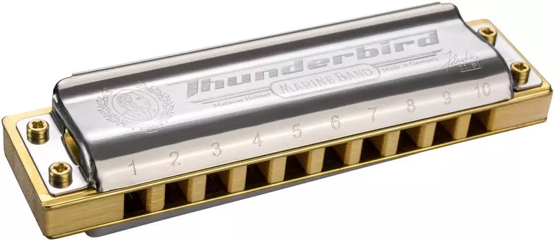 Губная гармошка HOHNER Marine Band Thunderbird Low-E с 10 отверстиями