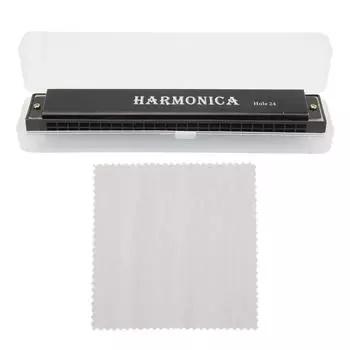 Губная гармошка с 24 отверстиями для начинающих, пластиковая губная гармошка, духовой музыкальный инструмент для выступления на сцене