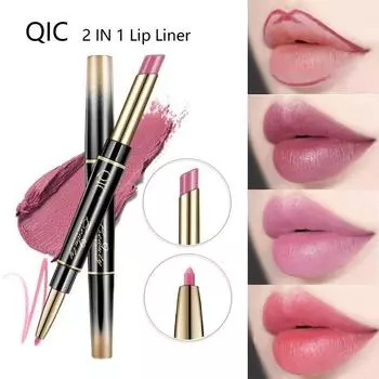 Губная помада 2 в 1, красная подводка для губ, карандаш, долговечная подводка для губ, розовая водостойкая матовая помада для губ, контурная губная помада, косметика для макияжа