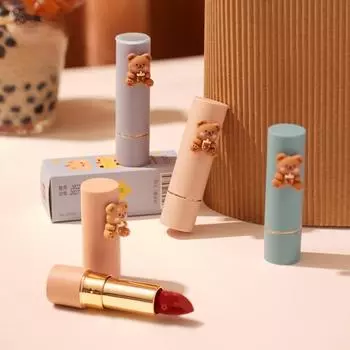 Губная помада Cute Bear Lipstick Airy Bear Lipstick Матовый ежедневный блеск для губ без макияжа 3.8g