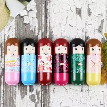 Губная помада Hengfang Shijing Cartoon Doll — увлажняющая, питательная, с формулой против трещин 2.4g/ml; 24 sticks