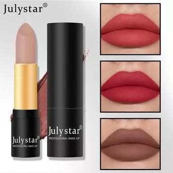Губная помада Julystar Christmas Beauty, стойкая, легкий цвет, не легко обесцвечивается, матовая помада с антипригарным покрытием 01#
