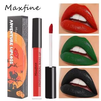 Губная помада MAXFINE Halloween Lip Glaze без чашечек, водонепроницаемая, не меняет цвет