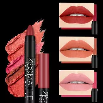 Губная помада женская красота макияж водостойкая сексуальная увлажняющая долговечная губа One Size чёрный