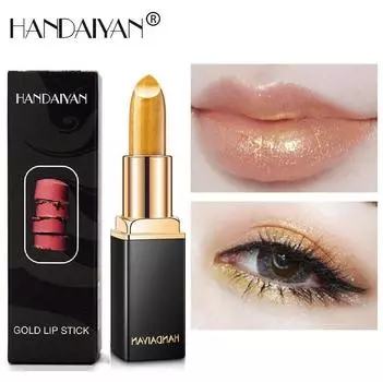Губная помада золотого цвета, блестящая губная помада с золотым блеском, блестящие помады с жемчугом, водостойкий оттенок для губ, макияж для губ, косметический инструмент