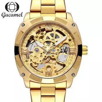 GUCAMEL Механические часы Мужские часы с полой резьбой Мужские часы Механические часы