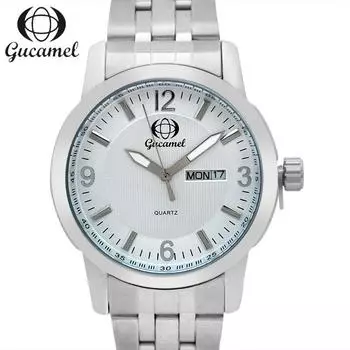 GUCAMEL Модные кварцевые часы Студенческие часы Календарь Электронные часы Мужские часы