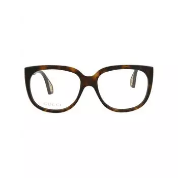Gucci Прямоугольная оправа для литья под давлением Оптические оправы havana havana прозрачные