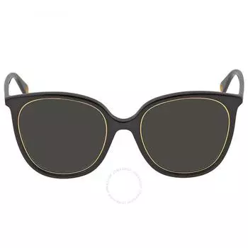 Gucci Серые круглые женские солнцезащитные очки GG1076S 001 56