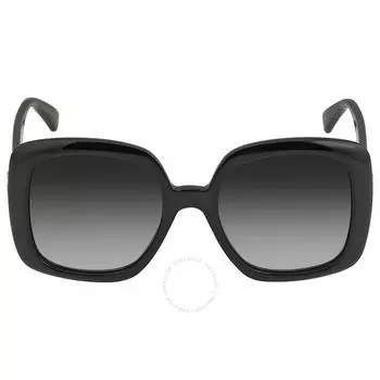 Gucci Серые квадратные женские солнцезащитные очки с градиентом GG0713S 006 55